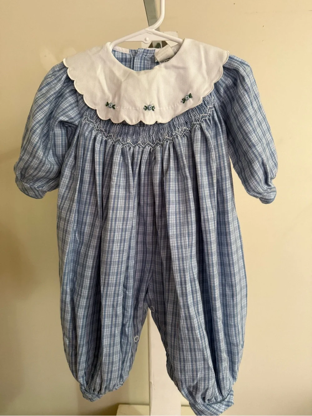 Vintage Smocked Bubble Romper